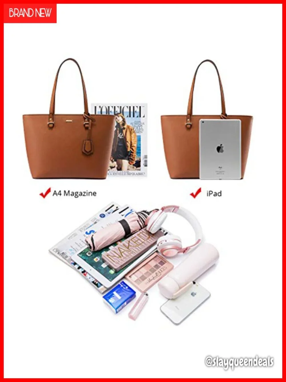 Faux Leather 3-Piece Handbag Set Shoulder Tote Satchel Hobo with Wallet Clutch